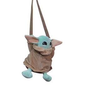 Star Wars Grogu Plush purse The Child Mandalorian Green Brown 12 Inch Bag